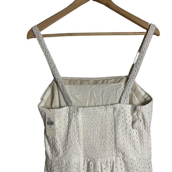 Maeve by Anthropologie Lelia White Eyelet Sleeveless Midi Dress Size 12 - Picture 8 of 12